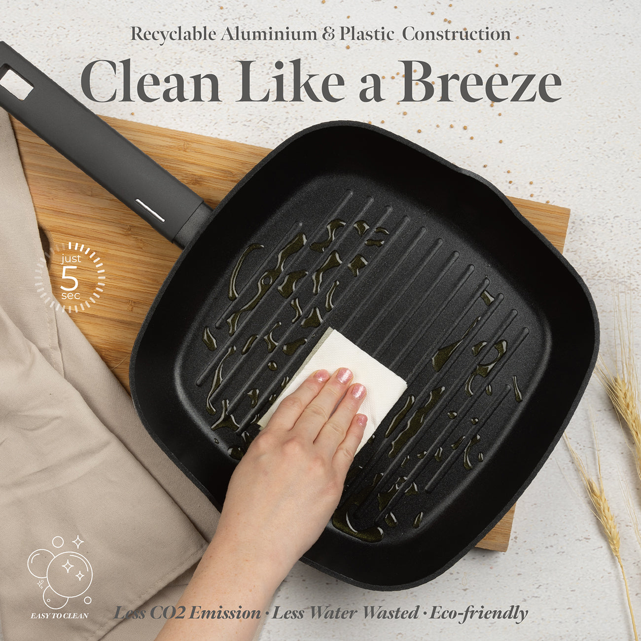 Berlinger Haus 3-Piece Non-Stick Titan Pro Coating Grill Pan Set - Anthracite