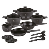 Berlinger Haus 15-Piece Titan Pro Non-Stick Cookware Set - Anthracite