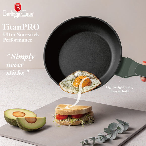 Berlinger Haus 24cm Titan Pro Non-Stick Coating Frypan - Matt Green