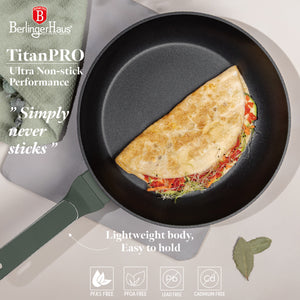 Berlinger Haus 28cm Titan Pro Non-Stick Coating Frypan - Matt Green