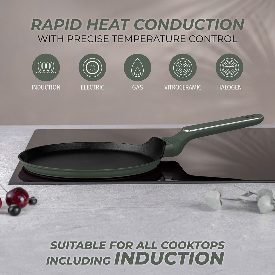 Berlinger Haus 25cm Titan Pro Non-Stick Pancake Pan - Matte Green