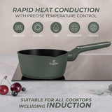 Berlinger Haus 16cm Non Stick Titan Pro Coating Sauce Pan with Lid - Matt Green