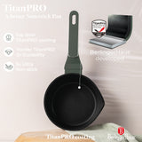 Berlinger Haus 16cm Non Stick Titan Pro Coating Sauce Pan with Lid - Matt Green