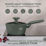 Berlinger Haus 16cm Non Stick Titan Pro Coating Sauce Pan with Lid - Matt Green