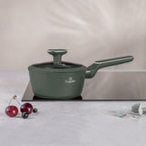 Berlinger Haus 16cm Non Stick Titan Pro Coating Sauce Pan with Lid - Matt Green
