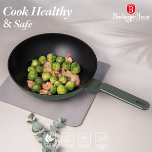 Berlinger Haus 28cm Titan Pro Non-Stick Coating Wok - Matt Green