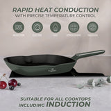 Berlinger Haus 28cm Titan Pro Non-Stick Coating Grill Pan - Matt Green