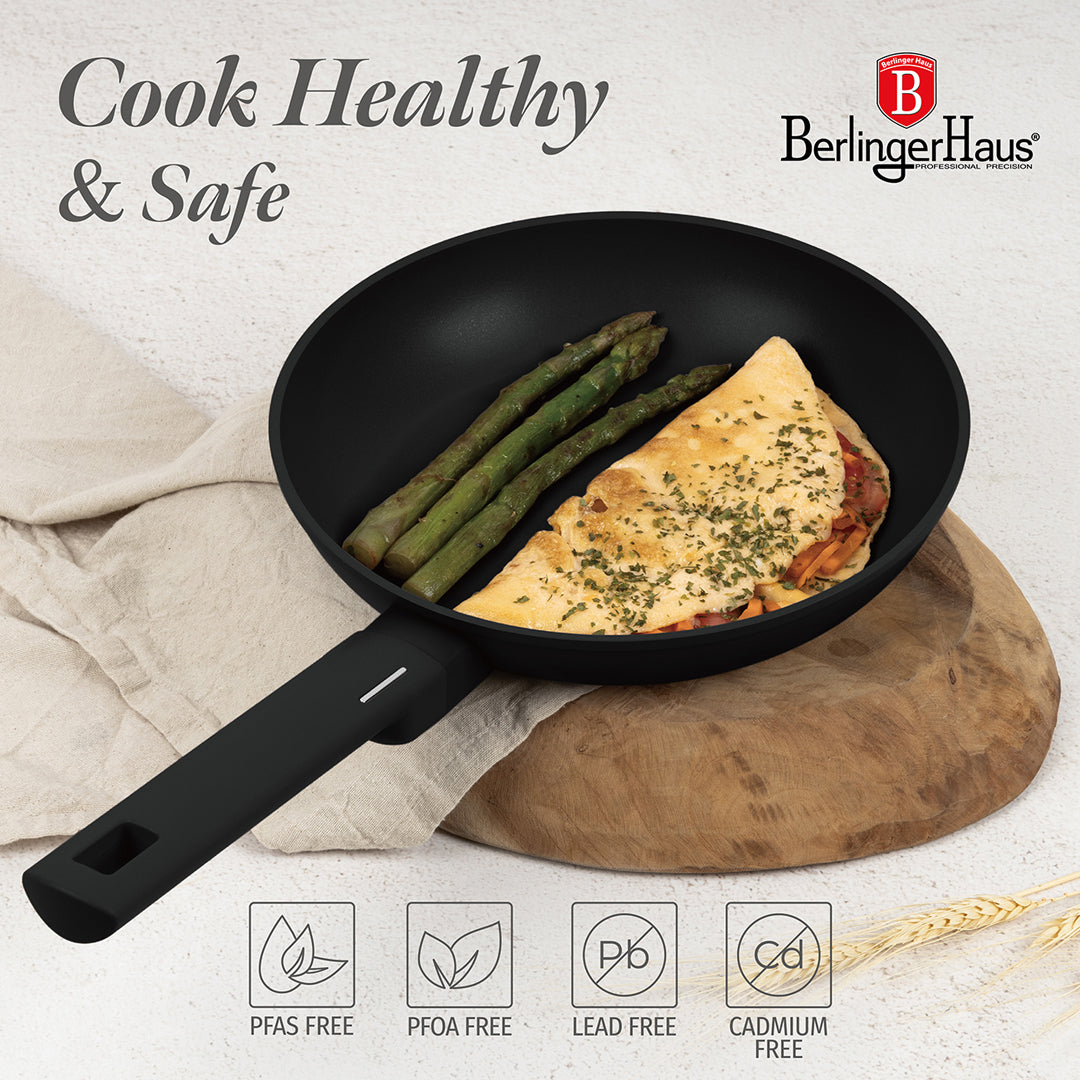 Berlinger Haus 24cm Titan Pro Non-Stick Coating Frypan – Matte Black