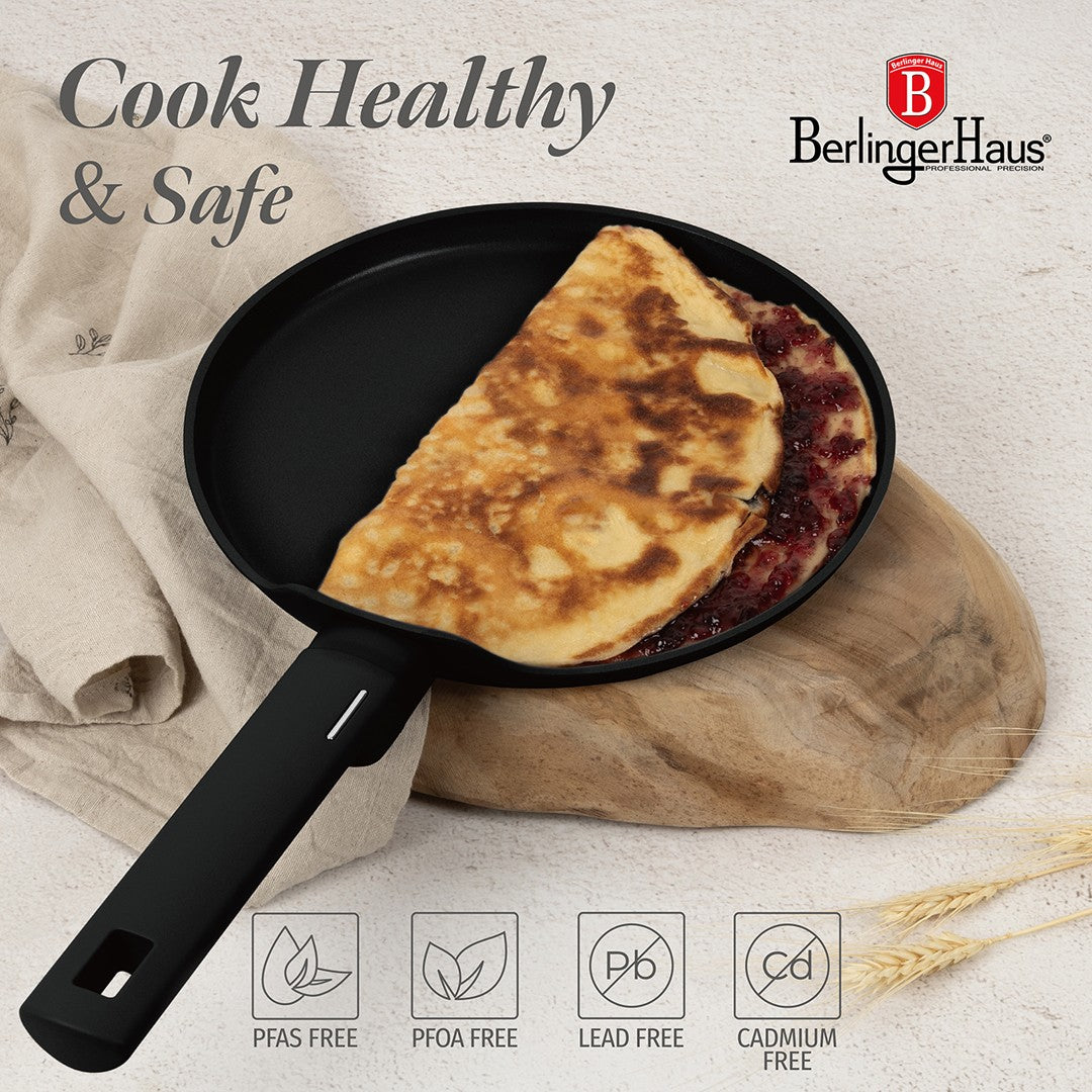 Berlinger Haus 25cm Titan Pro Non-Stick Pancake Pan - Matte Black