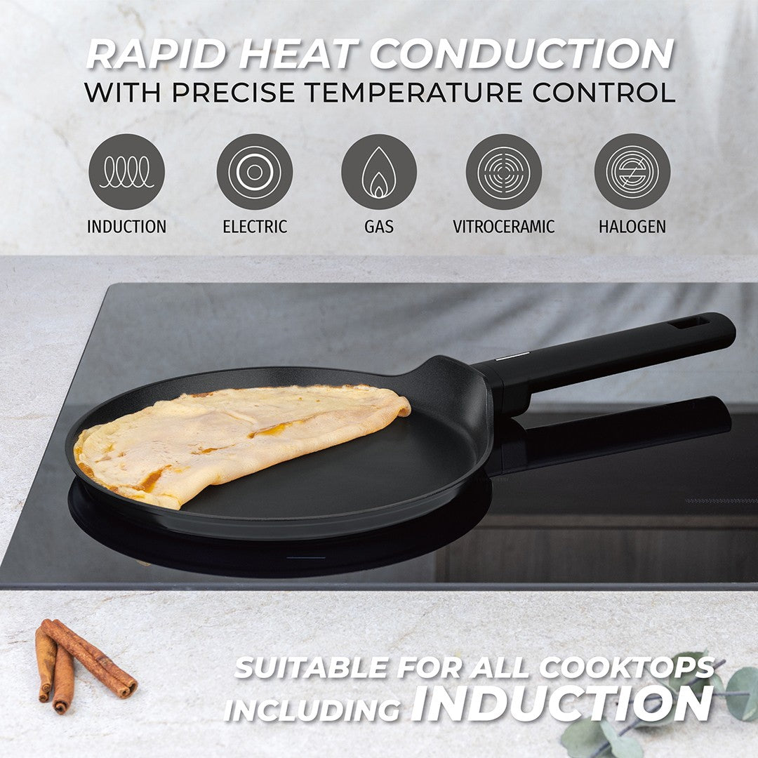 Berlinger Haus 25cm Titan Pro Non-Stick Pancake Pan - Matte Black