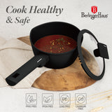 Berlinger Haus 16cm Titan Pro Non-Stick Coating Saucepan with Lid – Matte Black