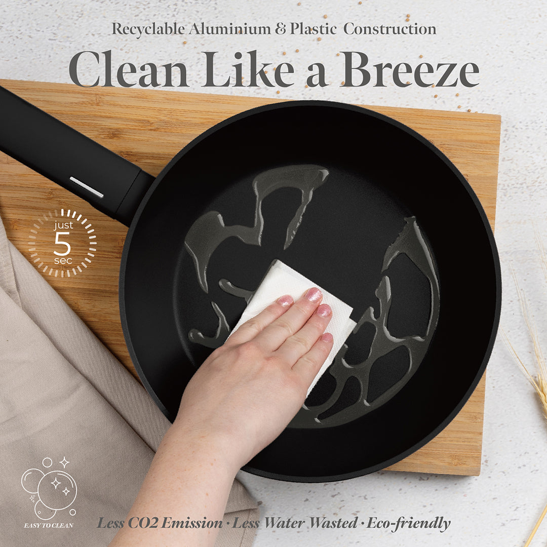 Berlinger Haus 24cm Titan Pro Non-Stick Coating Deep Frypan - Matte Black