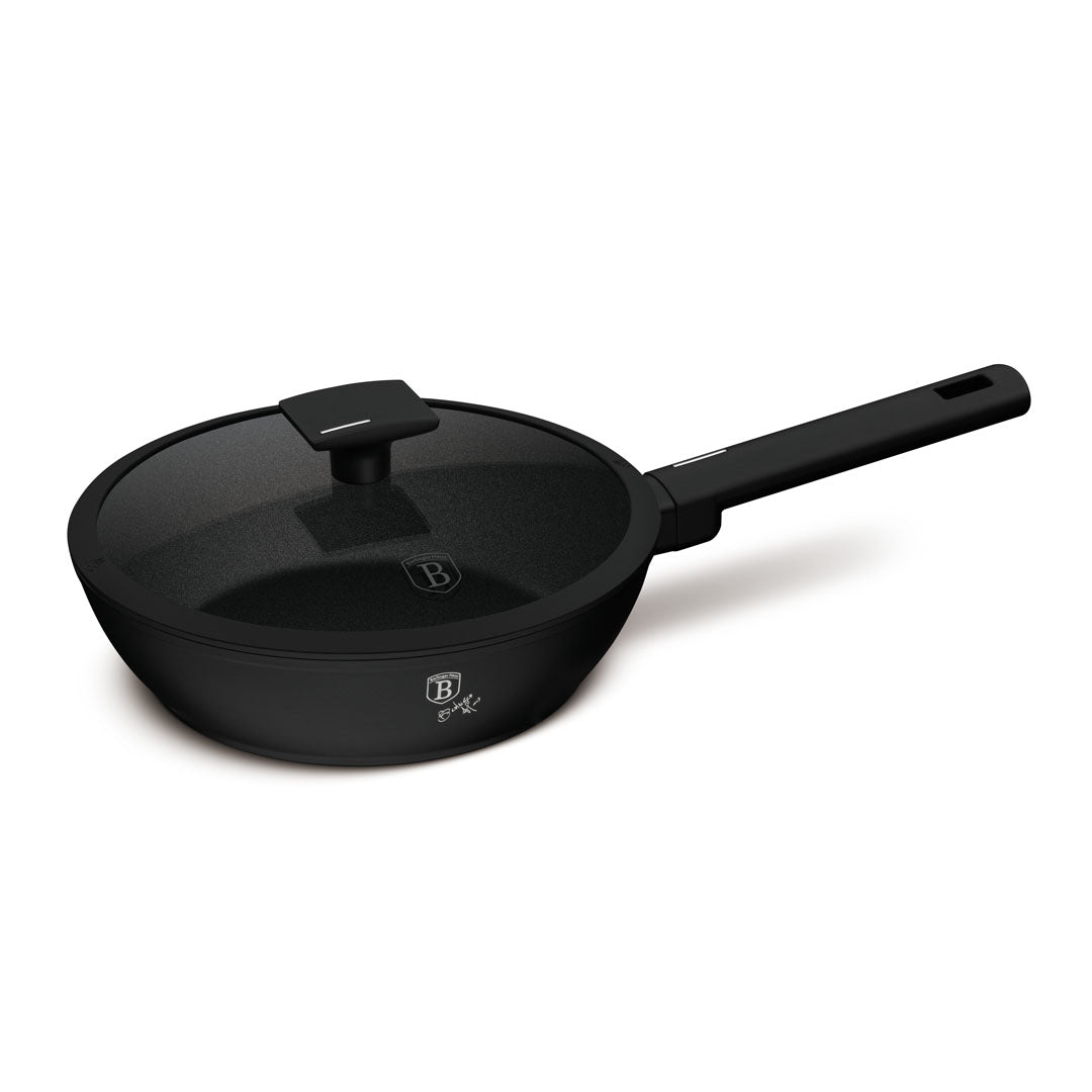Berlinger Haus 24cm Titan Pro Non-Stick Coating Deep Frypan - Matte Black
