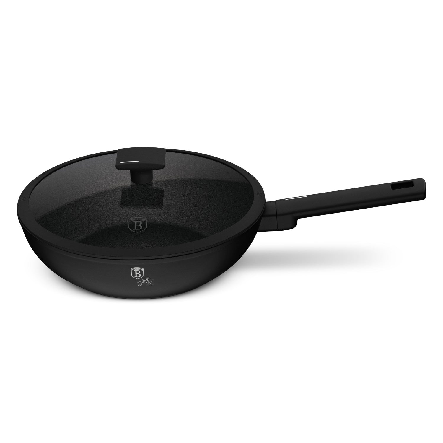 Berlinger Haus 28cm Titan Pro Non-Stick Wok with Lid - Matte Black