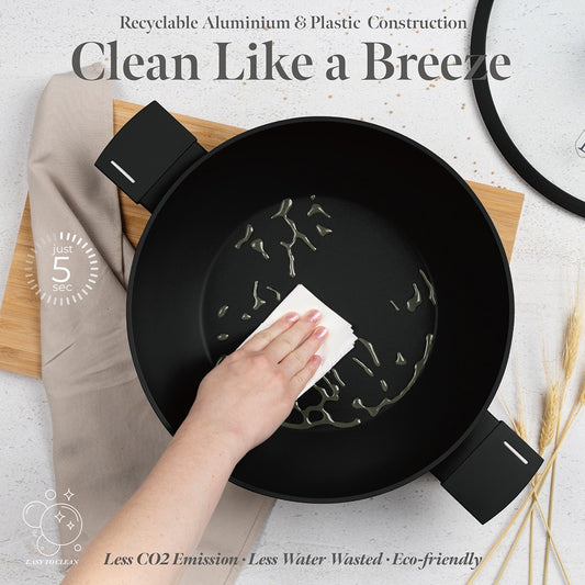 Berlinger Haus 30cm Titan Pro Non-Stick Wok with Lid - Matte Black