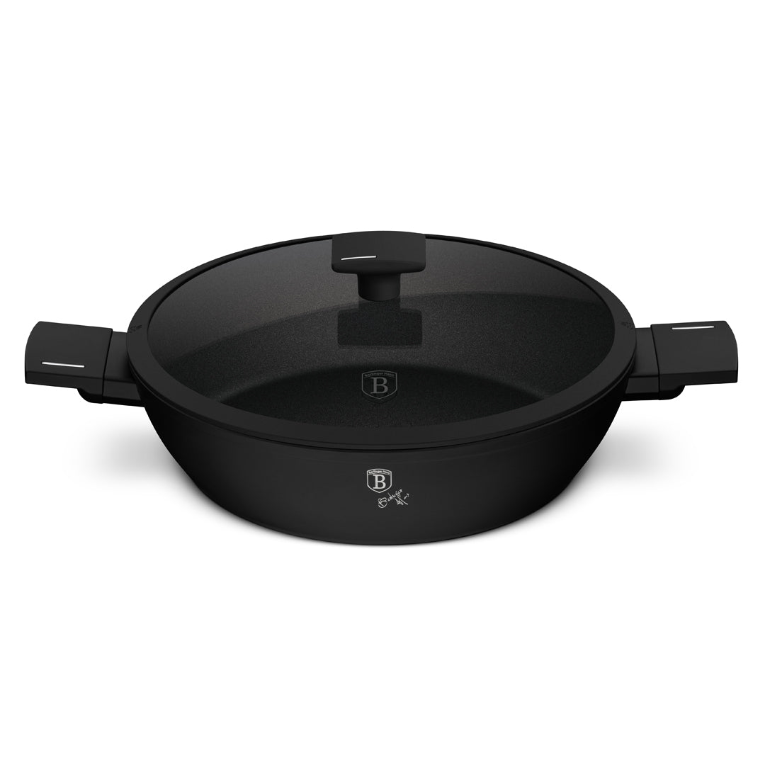 Berlinger Haus 30cm Titan Pro Non-Stick Coating Shallow Pot - Matte Black