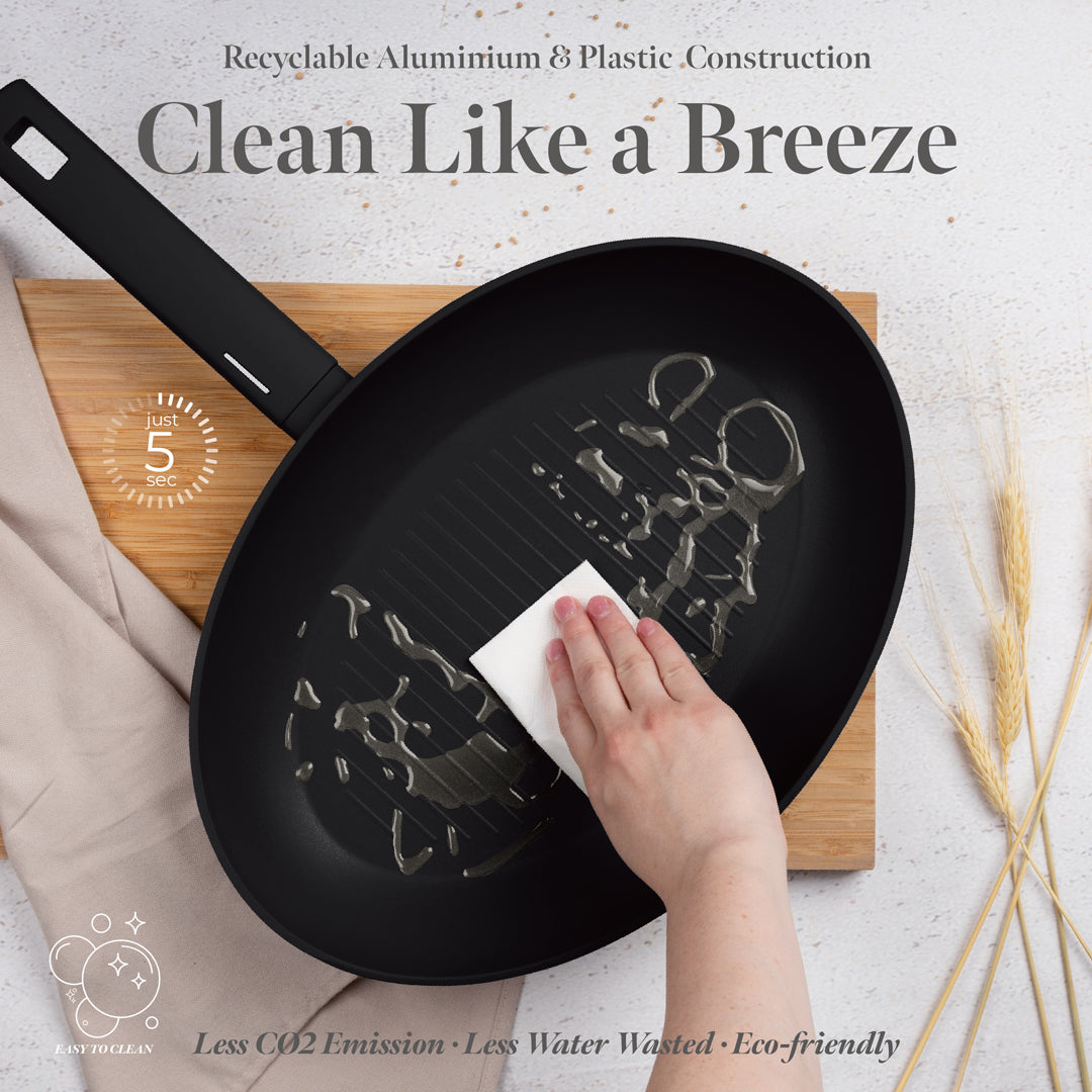 Berlinger Haus 35cm Titan Pro Non-Stick Fish Pan - Matte Black