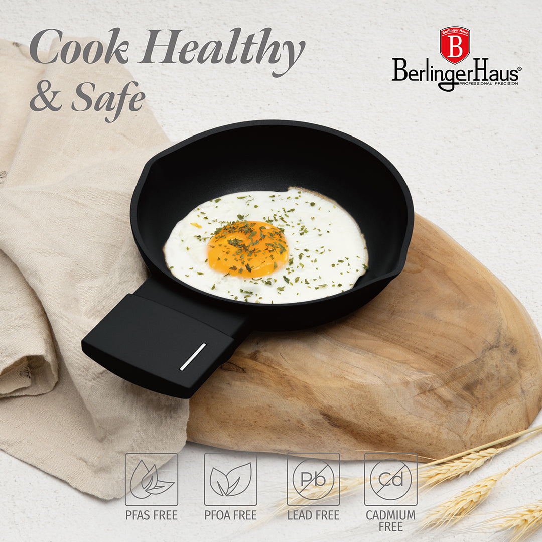 Berlinger Haus 16cm Titan Pro Non-Stick Coating Egg Pan - Matt Black