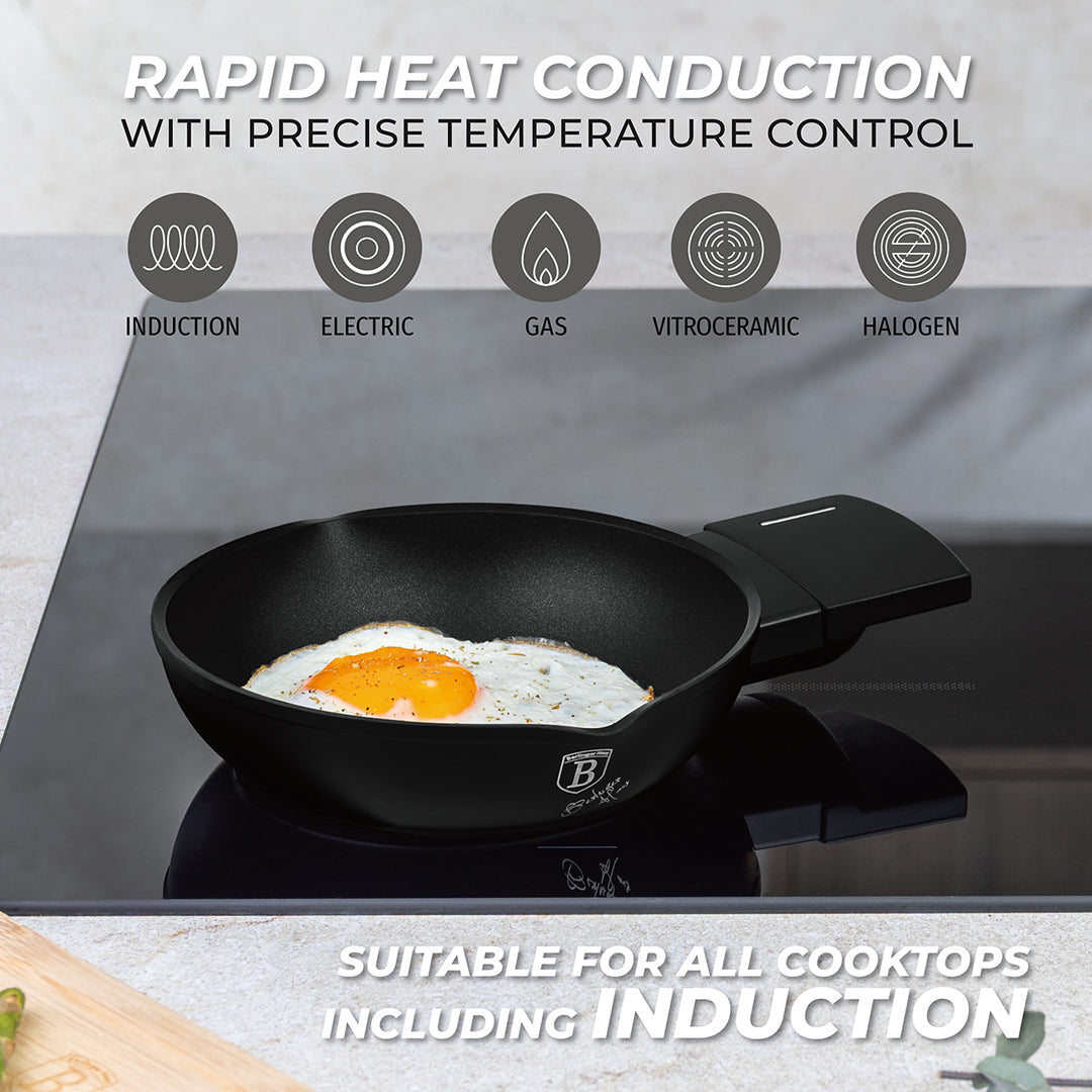 Berlinger Haus 16cm Titan Pro Non-Stick Coating Egg Pan - Matt Black