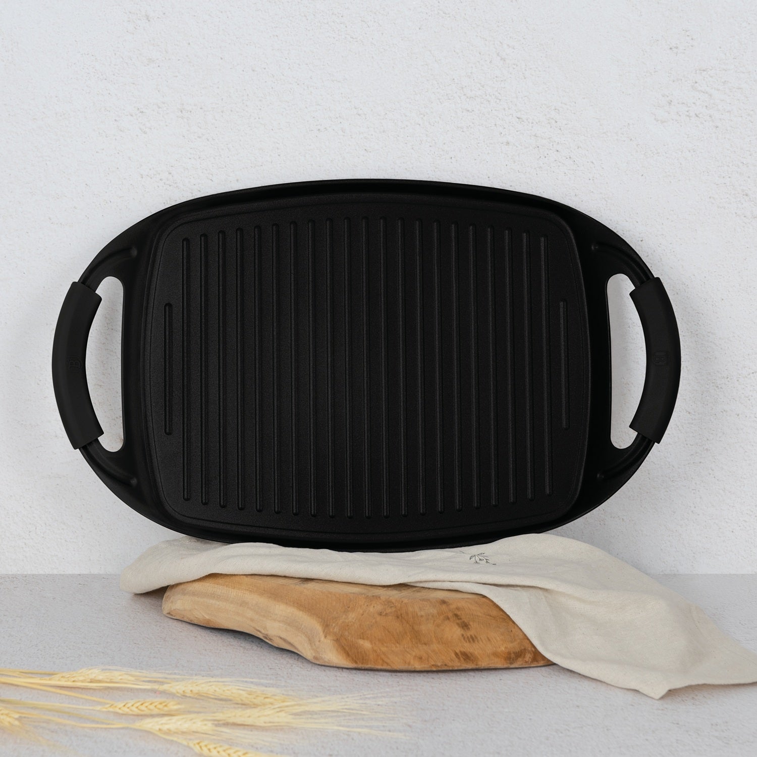 Berlinger Haus 47cm Titan Pro Non-Stick Coating Grill Plate - Matte Black