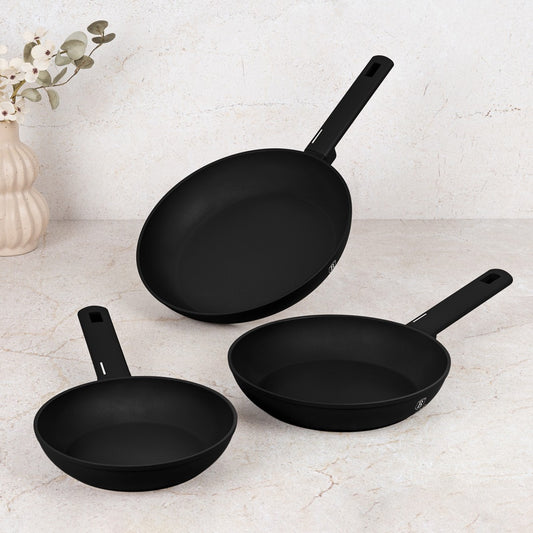 Berlinger Haus 3-Piece Titan Pro Non-Stick Frypan Set - Matte Black