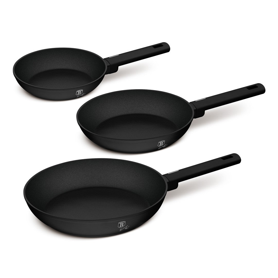 Berlinger Haus 3-Piece Titan Pro Non-Stick Frypan Set - Matte Black