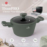 Berlinger Haus 20cm Titan Pro Non-Stick Coating Casserole - Matt Green