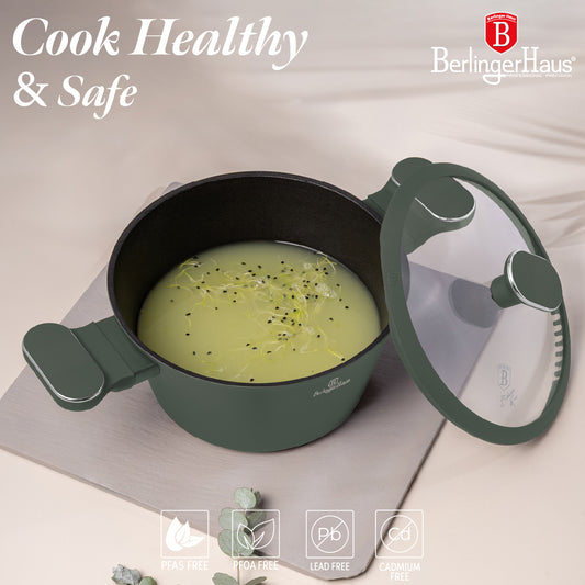 Berlinger Haus 20cm Titan Pro Non-Stick Coating Casserole - Matt Green