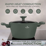 Berlinger Haus 24cm Titan Pro Non-Stick Coating Casserole - Matt Green