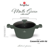 Berlinger Haus 24cm Titan Pro Non-Stick Coating Casserole - Matt Green