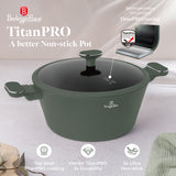Berlinger Haus 28cm Titan Pro Non-Stick Coating Casserole - Matt Green