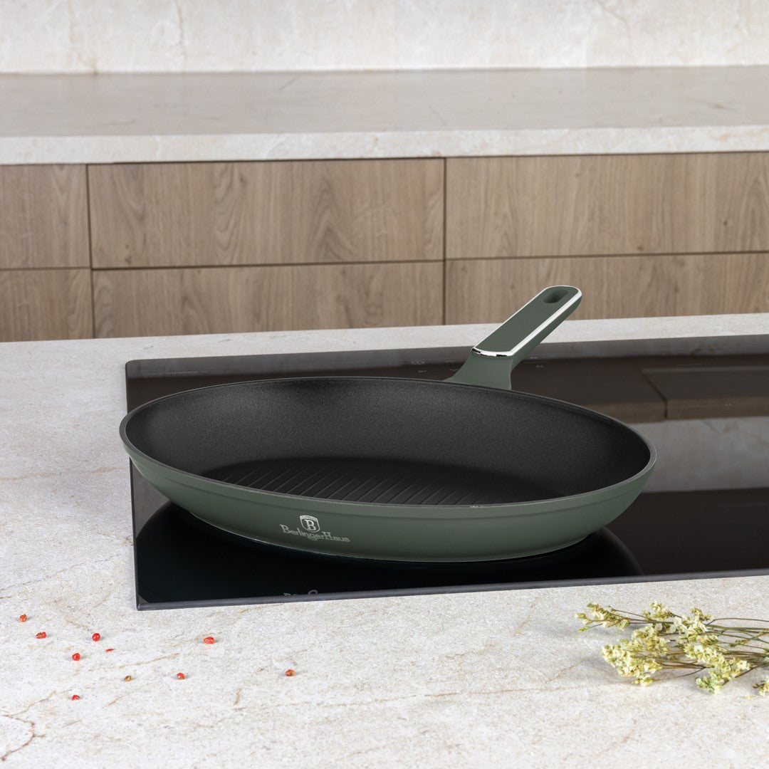 Berlinger Haus 35cm Titan Pro Non-Stick Fish Pan - Matte Green