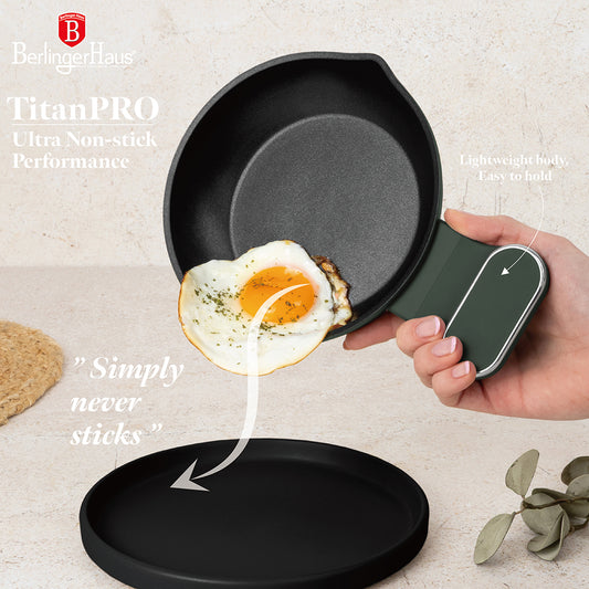Berlinger Haus 16cm Titan Pro Non-Stick Coating Egg Pan - Matt Green