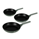 Berlinger Haus 3-Piece Titan Pro Non-Stick Coating Frypan Set - Matt Green
