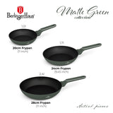 Berlinger Haus 3-Piece Titan Pro Non-Stick Coating Frypan Set - Matt Green