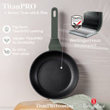 Berlinger Haus 3-Piece Titan Pro Non-Stick Coating Frypan Set - Matt Green