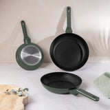 Berlinger Haus 3-Piece Titan Pro Non-Stick Coating Frypan Set - Matt Green
