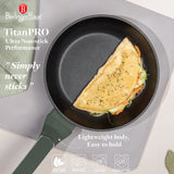 Berlinger Haus 3-Piece Titan Pro Non-Stick Coating Frypan Set - Matt Green