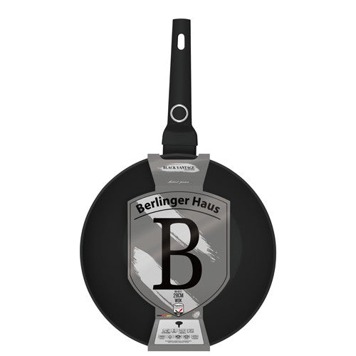 Berlinger Haus 28cm Titan Pro Non-Stick Wok - Black Vantage