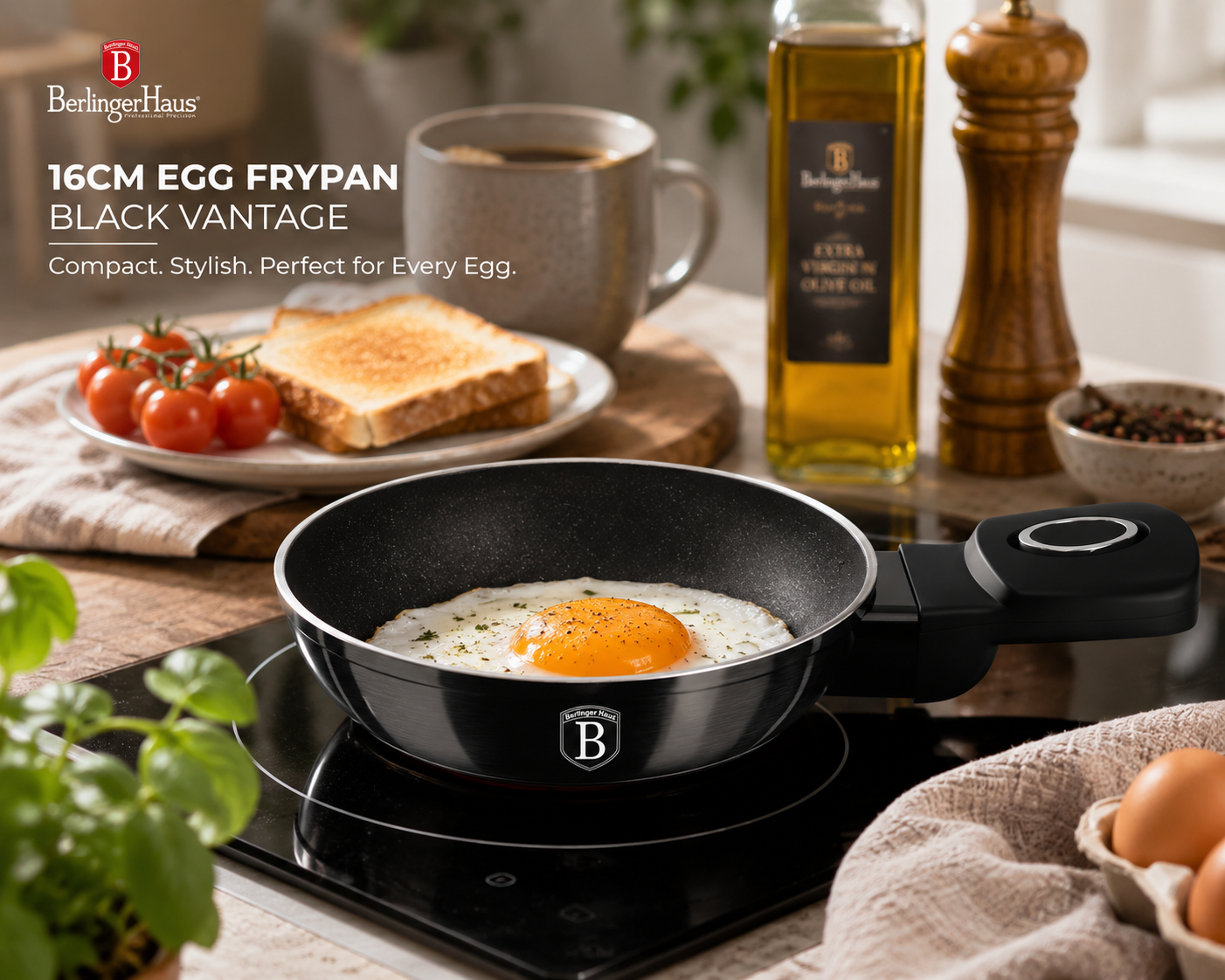 Berlinger Haus 16cm Egg Frypan - Black Vantage