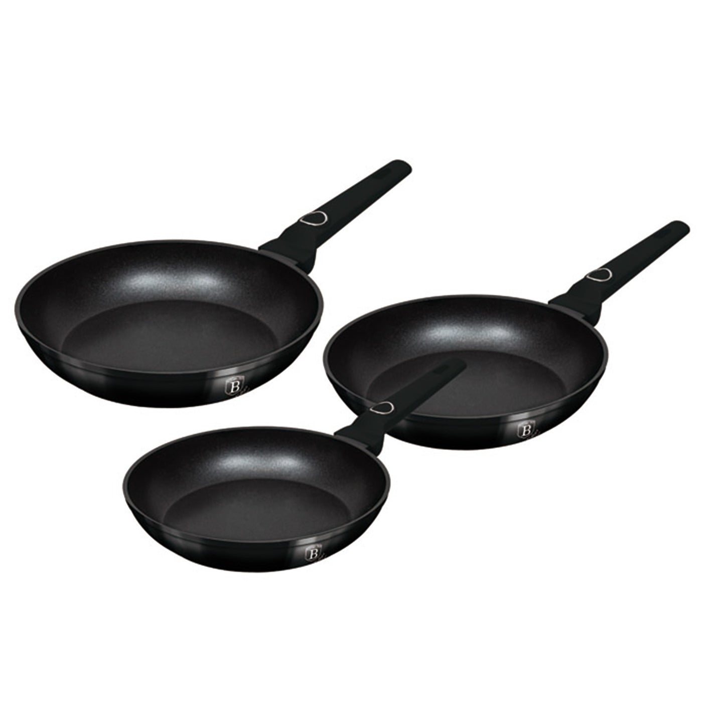 Berlinger Haus 3pcs Titan Pro Non-Stick Frypan Set - Black Vantage