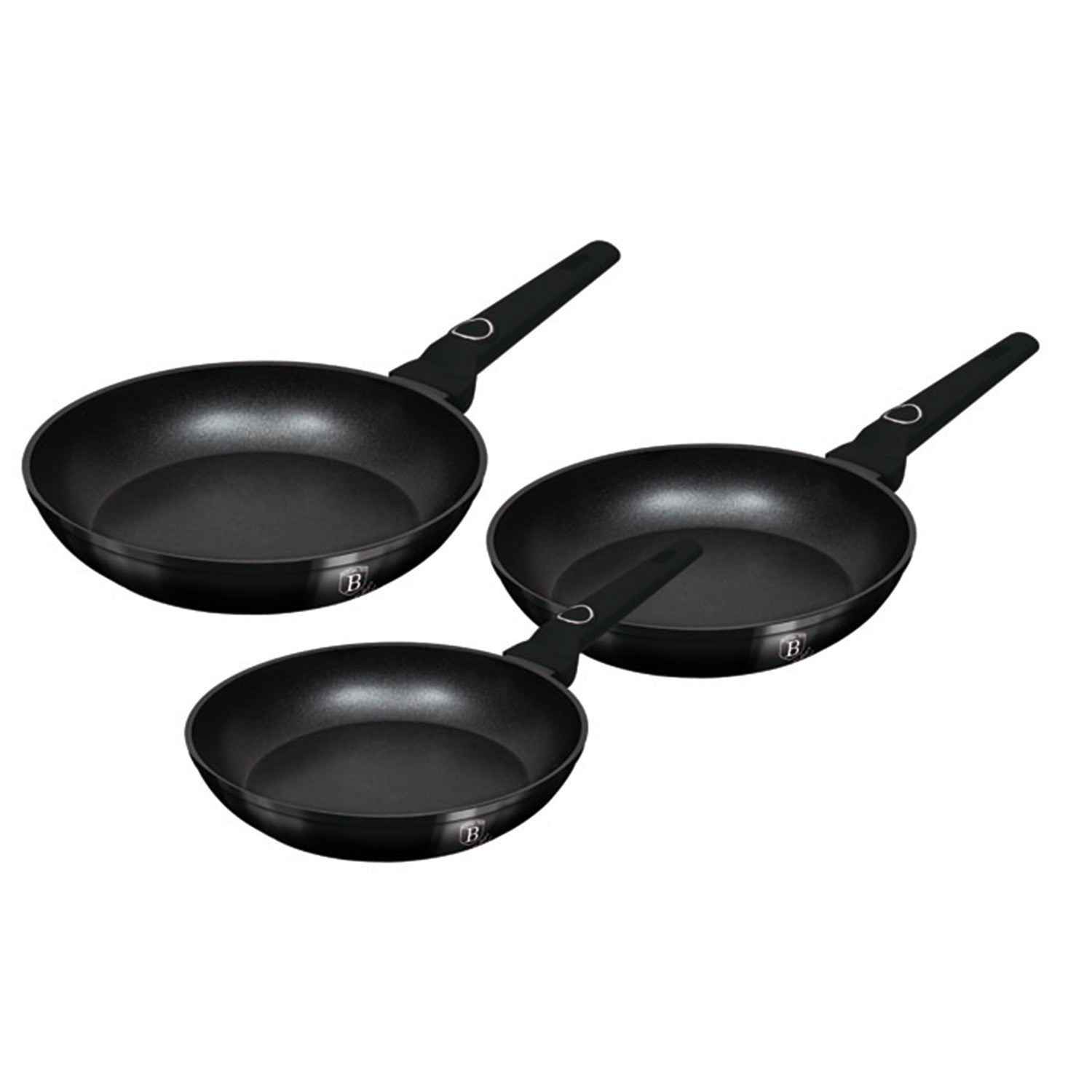 Berlinger Haus 3pcs Titan Pro Non-Stick Frypan Set - Black Vantage
