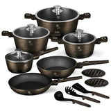 Berlinger Haus 15-Piece Titan Pro Non-Stick Coating Cookware Set - Primal Gloss