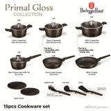 Berlinger Haus 15-Piece Titan Pro Non-Stick Coating Cookware Set - Primal Gloss