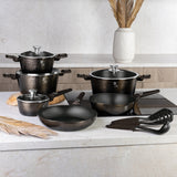 Berlinger Haus 15-Piece Titan Pro Non-Stick Coating Cookware Set - Primal Gloss