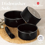 Berlinger Haus 13-Piece Titan Pro Non Stick Coating Oven Safe Cookware Set - Matt Black
