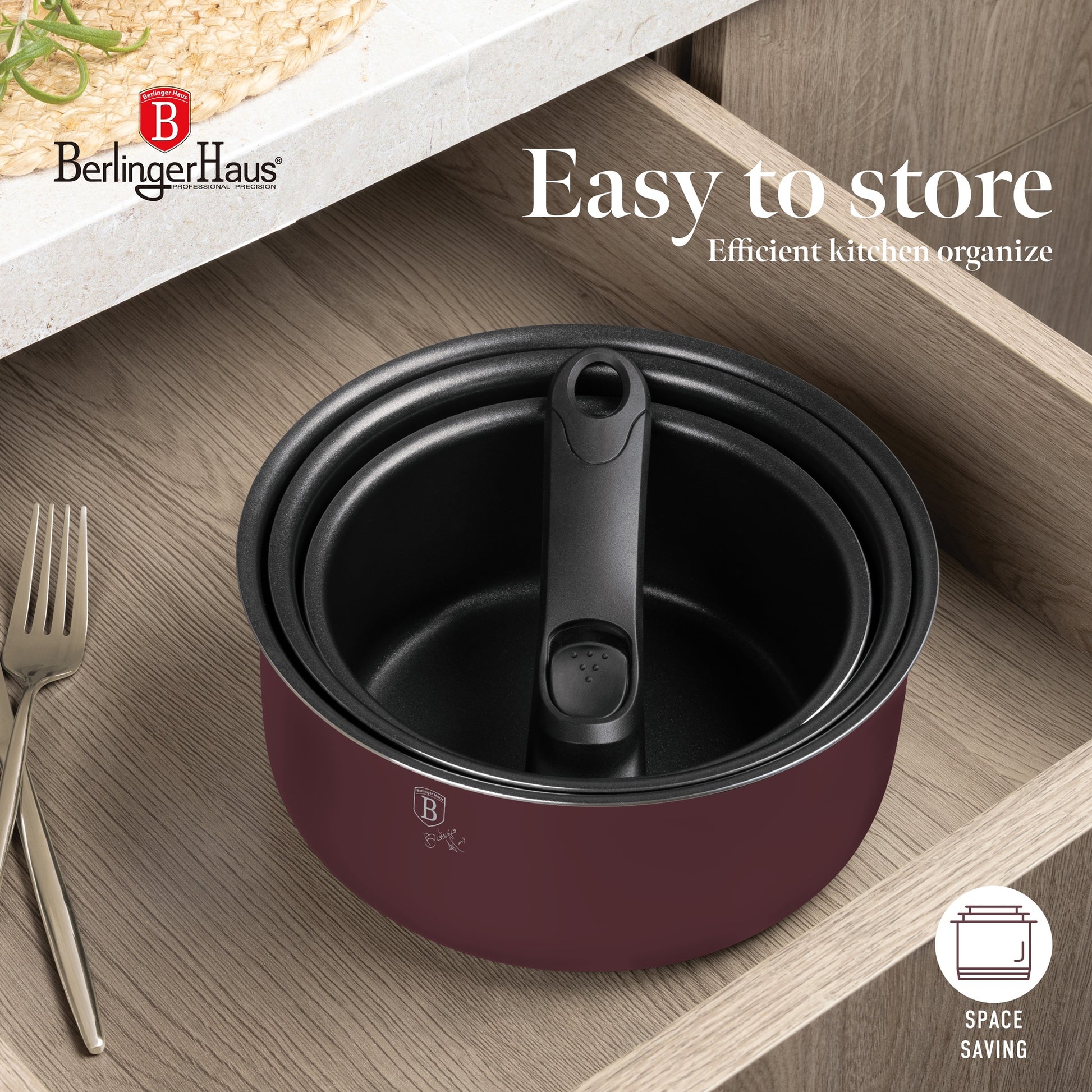 Berlinger Haus 13-Piece Titan Pro Non Stick Coating Oven Safe Cookware Set - Leonardo