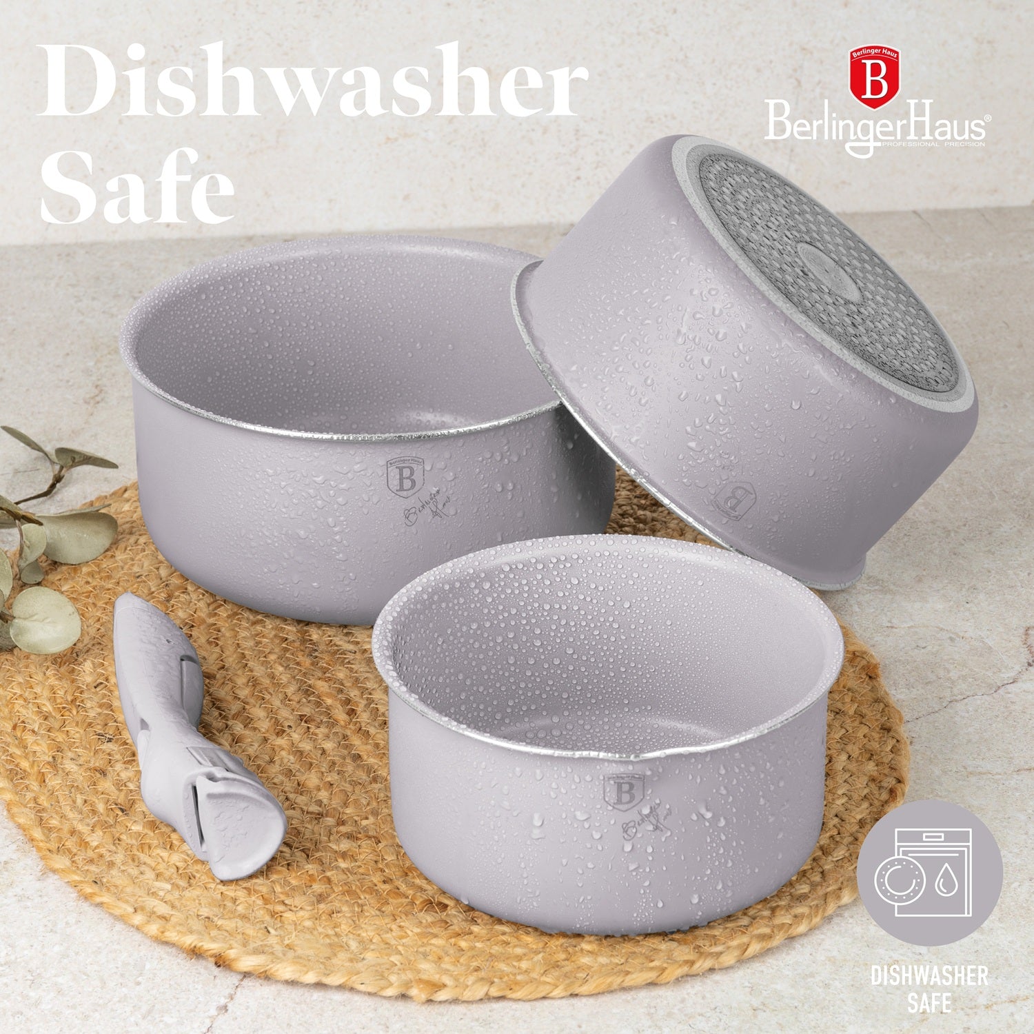 Berlinger Haus 13-Piece Titan Pro Non Stick Coating Oven Safe Cookware Set - Taupe