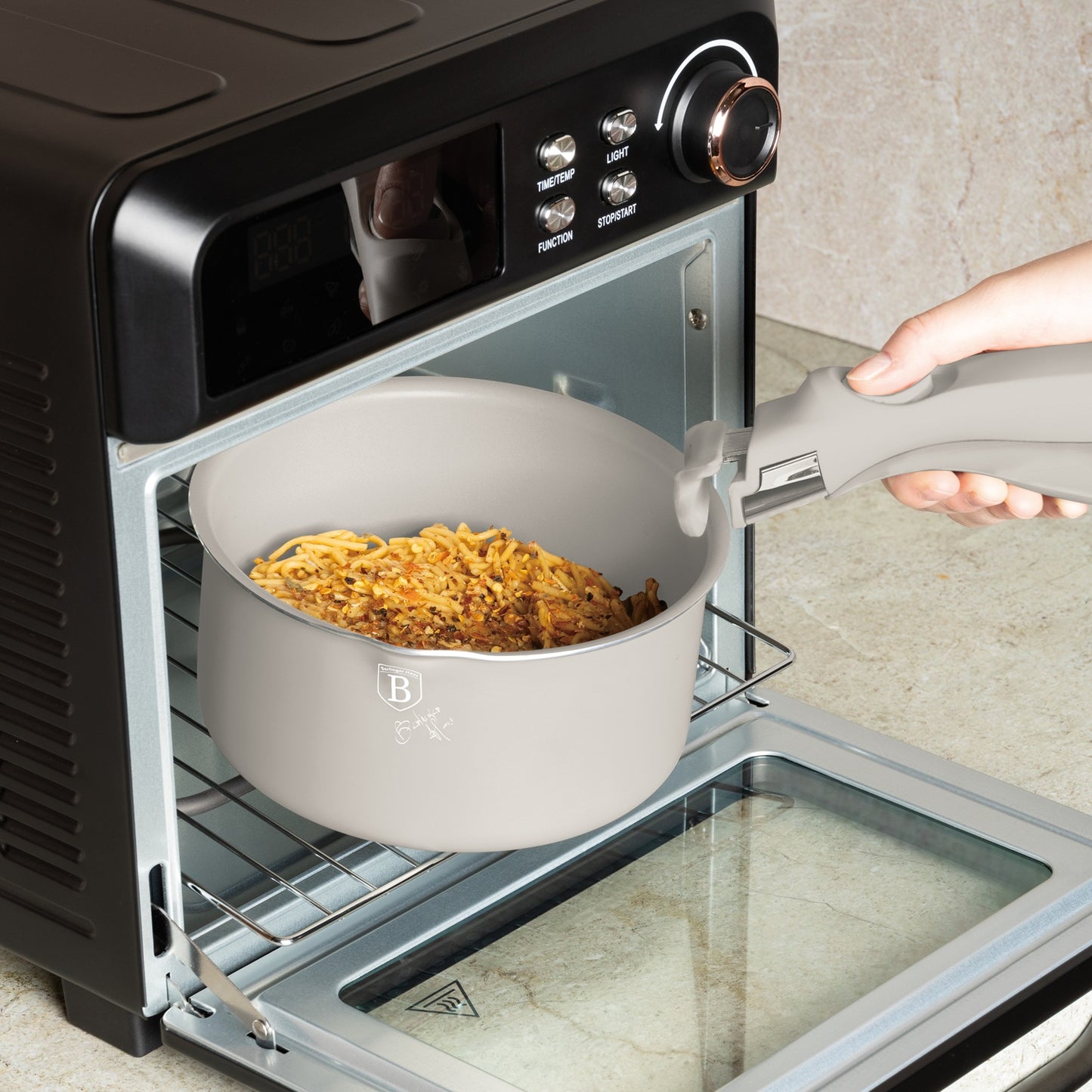 Berlinger Haus 10-Piece Titan Pro Non-Stick Coating Oven Safe Cookware Set - Sahara