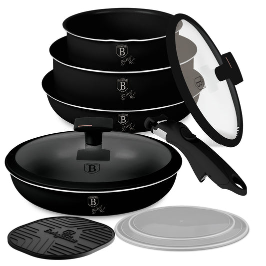 Berlinger Haus 10-Piece Titan Pro Non Stick Coating Oven Safe Cookware Set - Monaco
